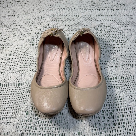 Kate Spade Nude Globe Ballet Flats Size 8 - Picture 1 of 7